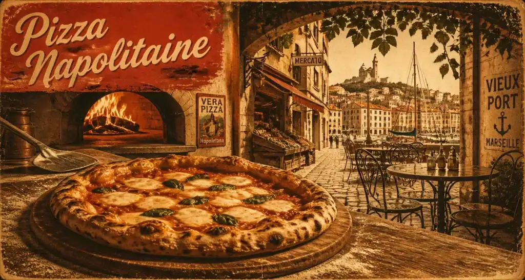 Pizza à Cannes au feu de bois, pâte à maturation longue