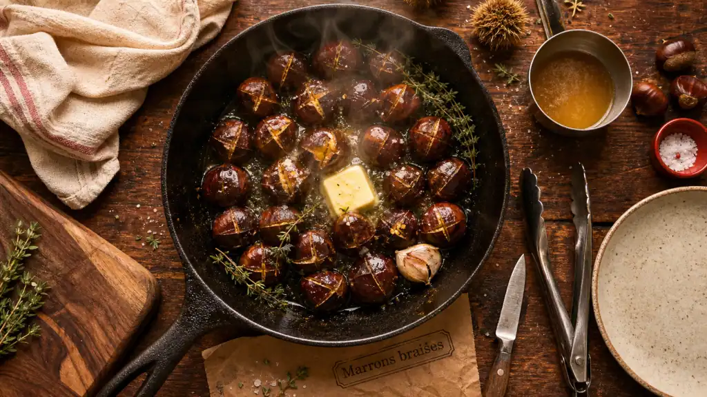 Recette marron : poêlée de marrons au beurre