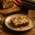 Recette salé cake feta et épinards, vue dessus