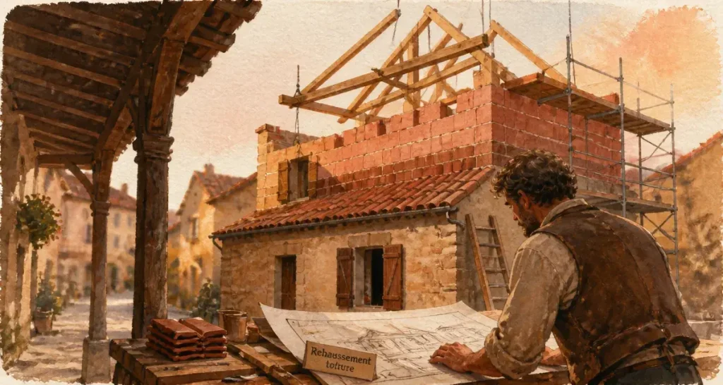 Rehausser toiture : artisan et plans de rehaussement de toiture