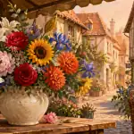 signification couleur fleur bouquet fleurs variées