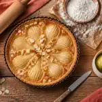 Tarte sucrée aux poires et amandes