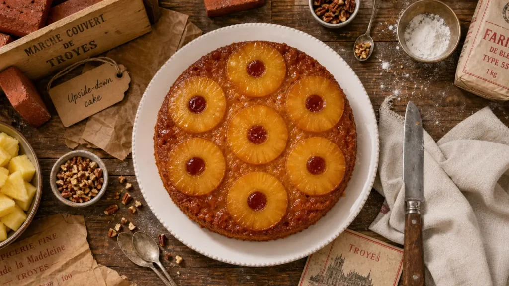 Dessert en u : upside-down cake à l’ananas caramélisé
