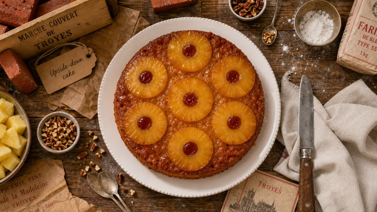Dessert en u : upside-down cake à l’ananas caramélisé