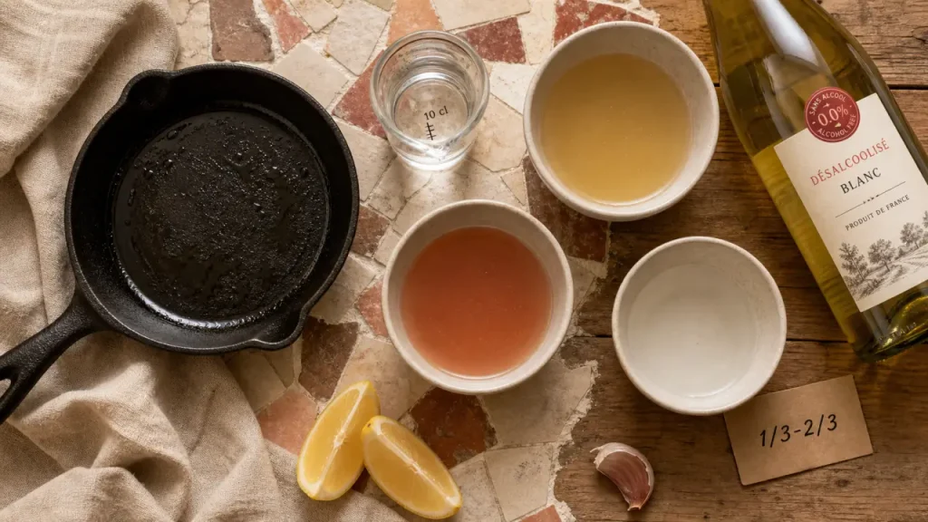 Bouillon, citron ou vin sans alcool : quoi choisir pour remplacer le vin blanc ?