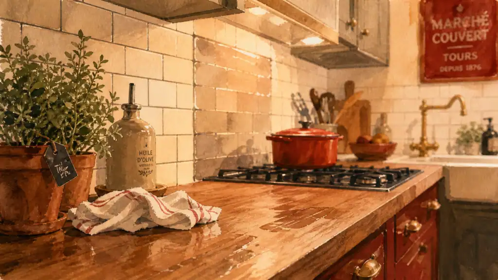 Quelle credence choisir pour cuisine : crédence métro blanche et zone résistante