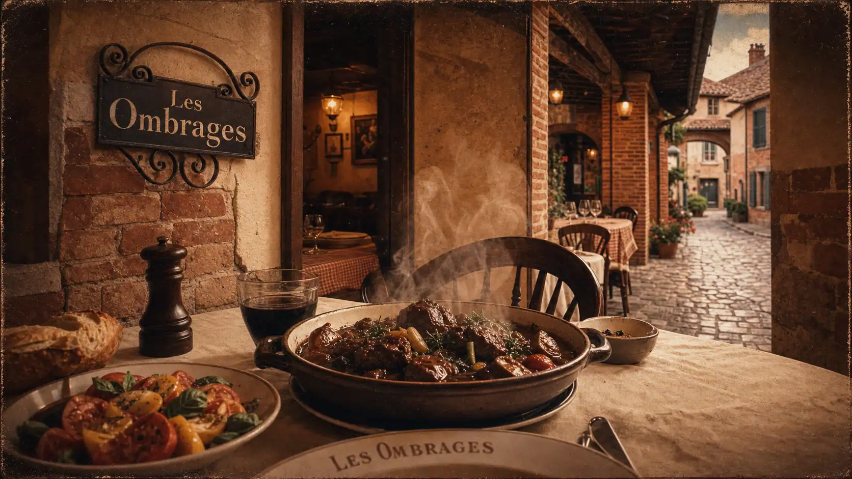 Restaurant les ombrages, table provençale et daube fumante