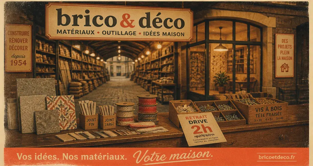 Entrée brico & déco : retrait drive 2h et showroom