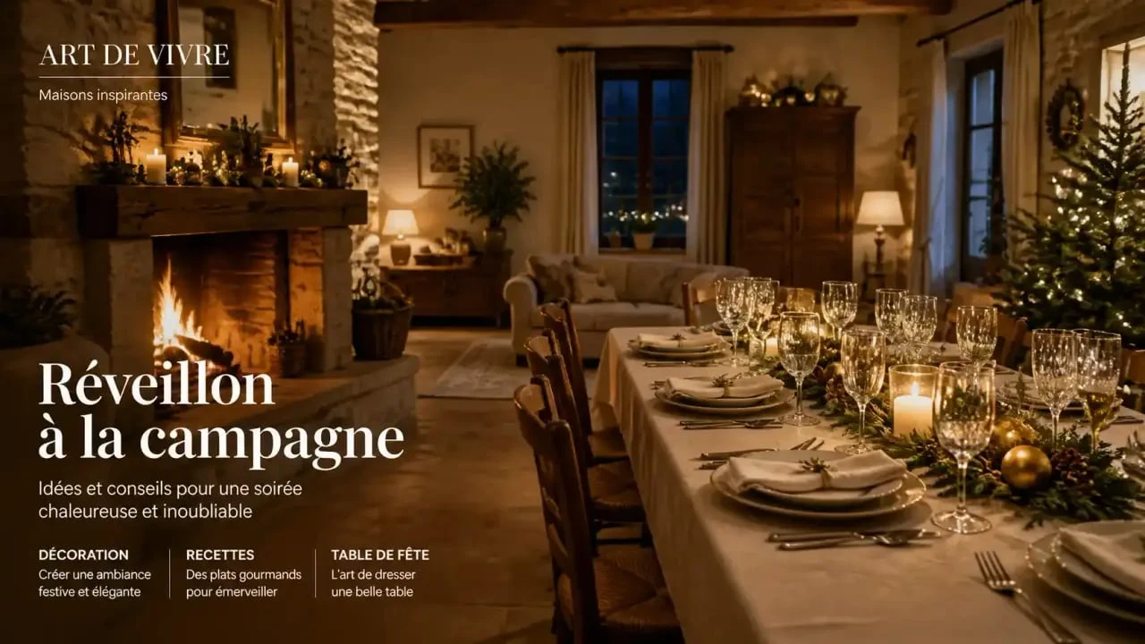 Réveillon dans une maison de campagne pour le nouvel an