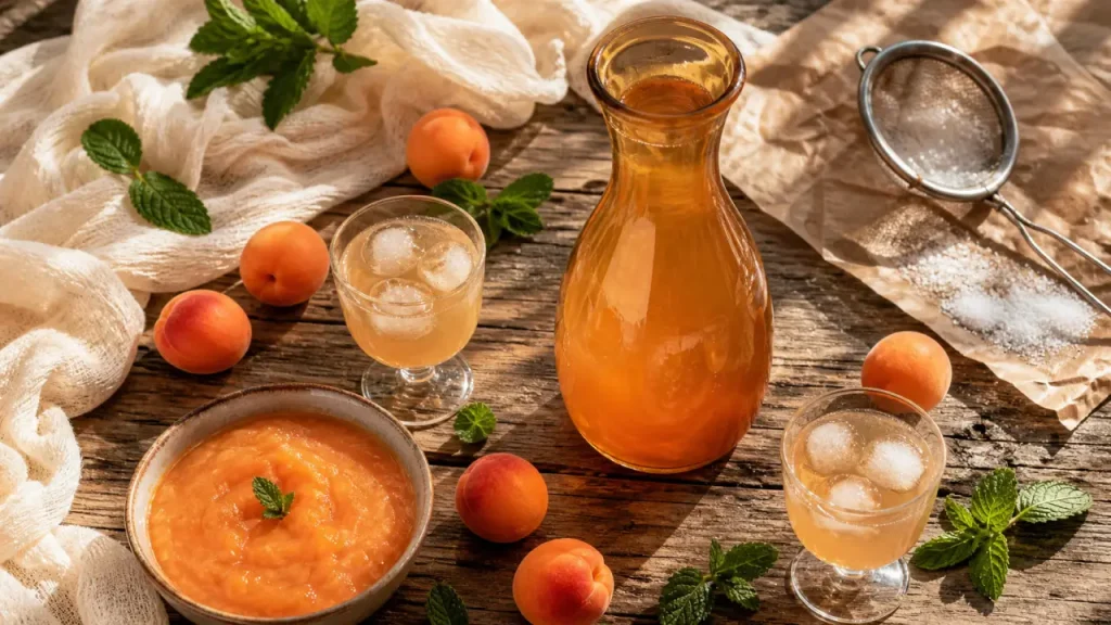 Jus d’abricot maison : proportions, cuisson courte et texture au choix