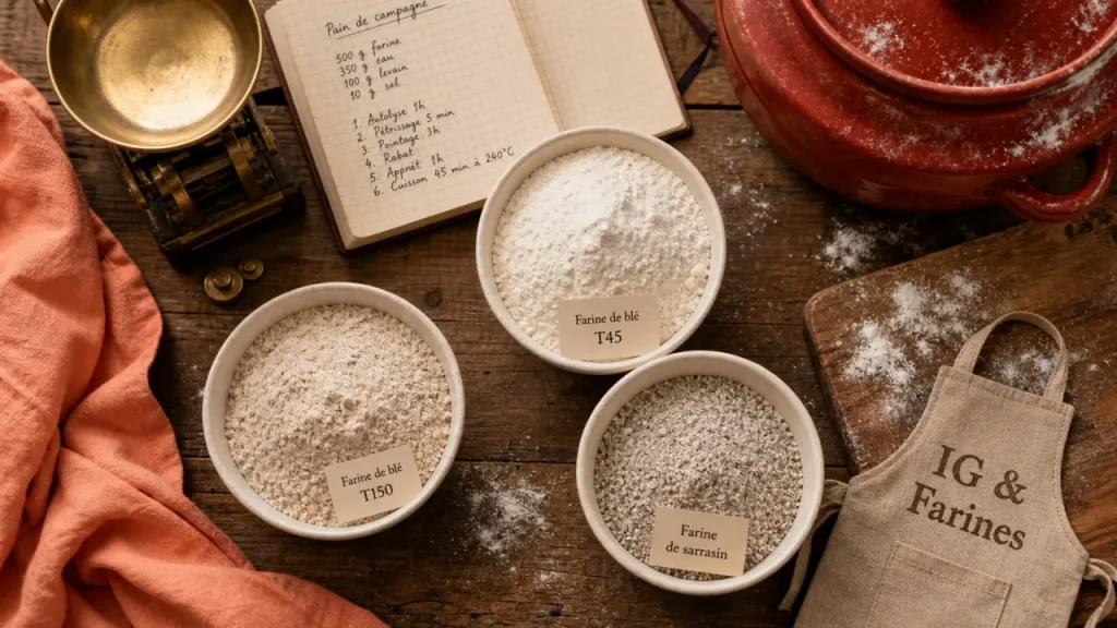 Quelle farine choisir selon l’IG, le gluten et l’usage ?