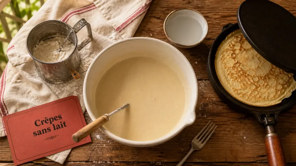 Pâte à crêpes sans lait : la recette simple à l’eau ou au lait végétal