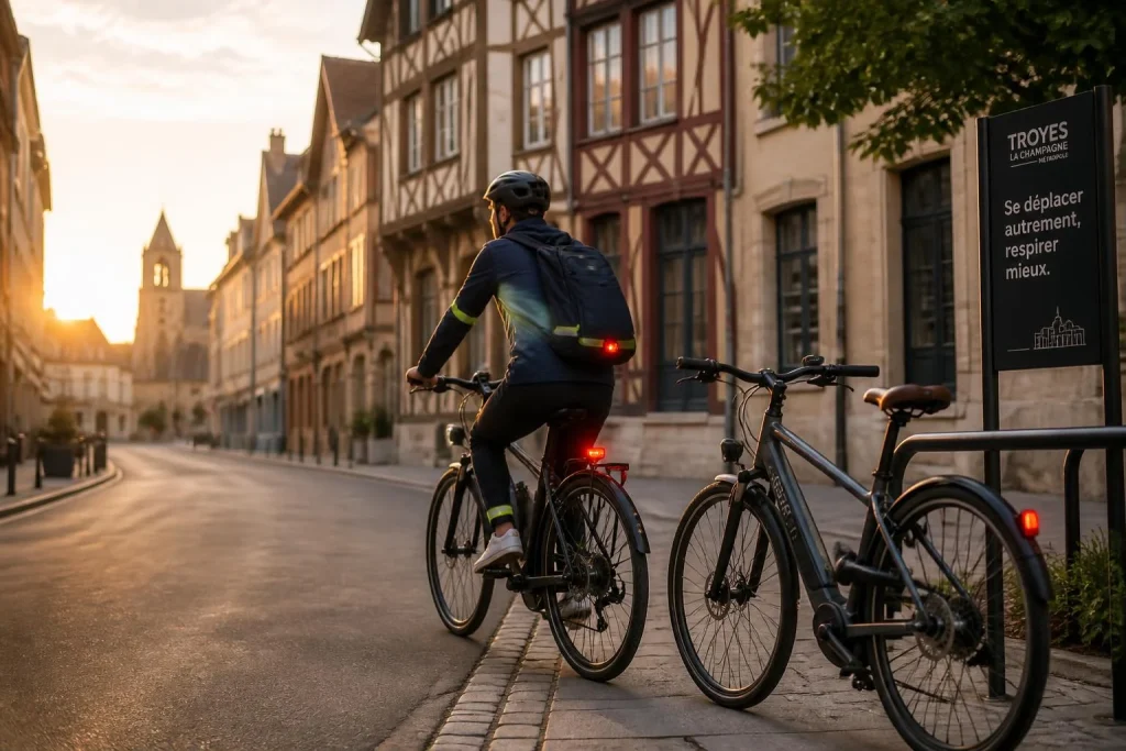 À Troyes, rouler à vélo en ville demande 2 réflexes : visibilité et antivol
