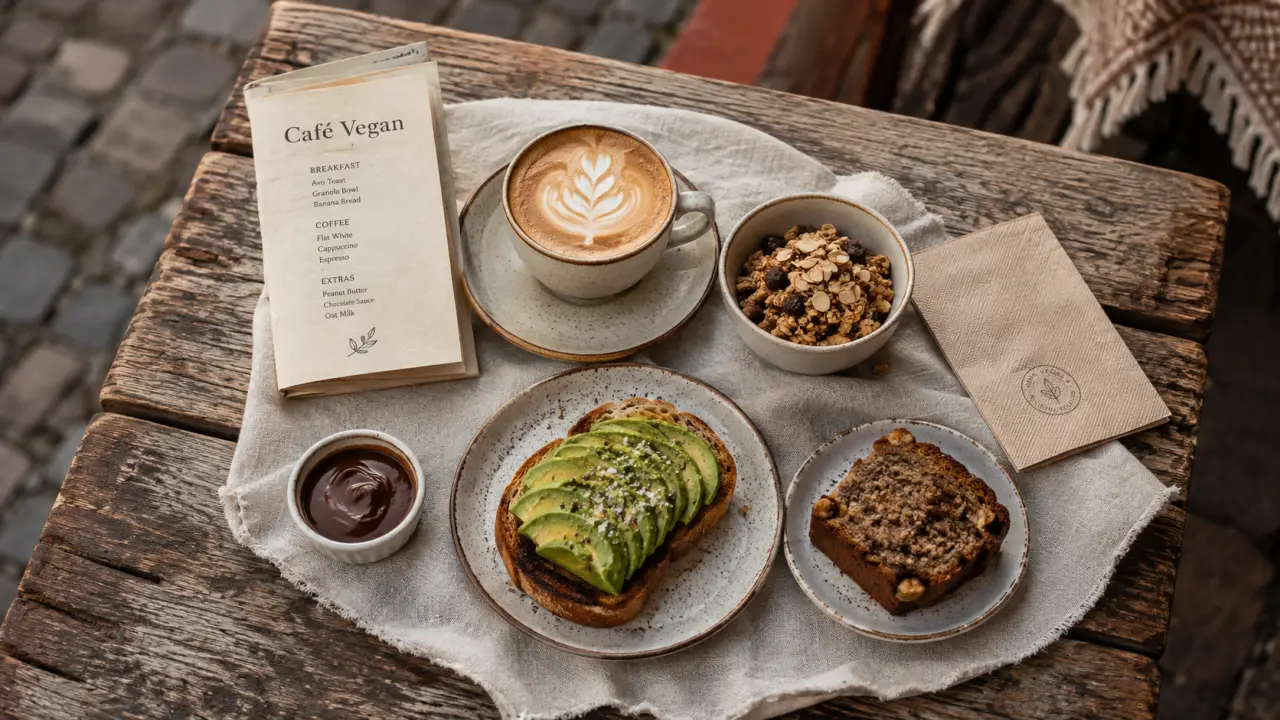 cafe vegan : brunch vegan au café, café et tartines