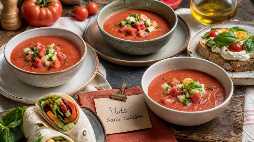 Plats sans cuisson quand il fait chaud : salades complètes, gaspachos et ceviches