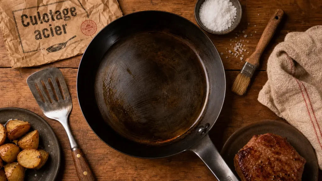 Poêle en acier : le bon choix pour saisir, culotter et cuisiner sans revêtement
