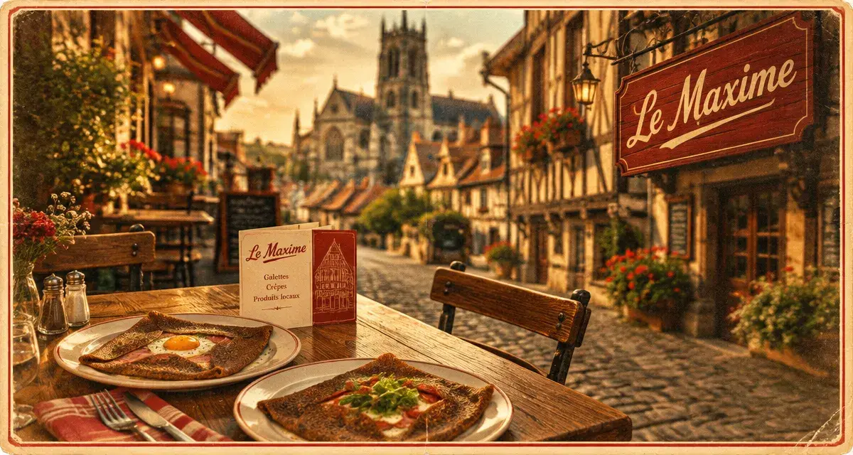 Restaurant le maxime troyes : galettes dans une ruelle historique à Troyes