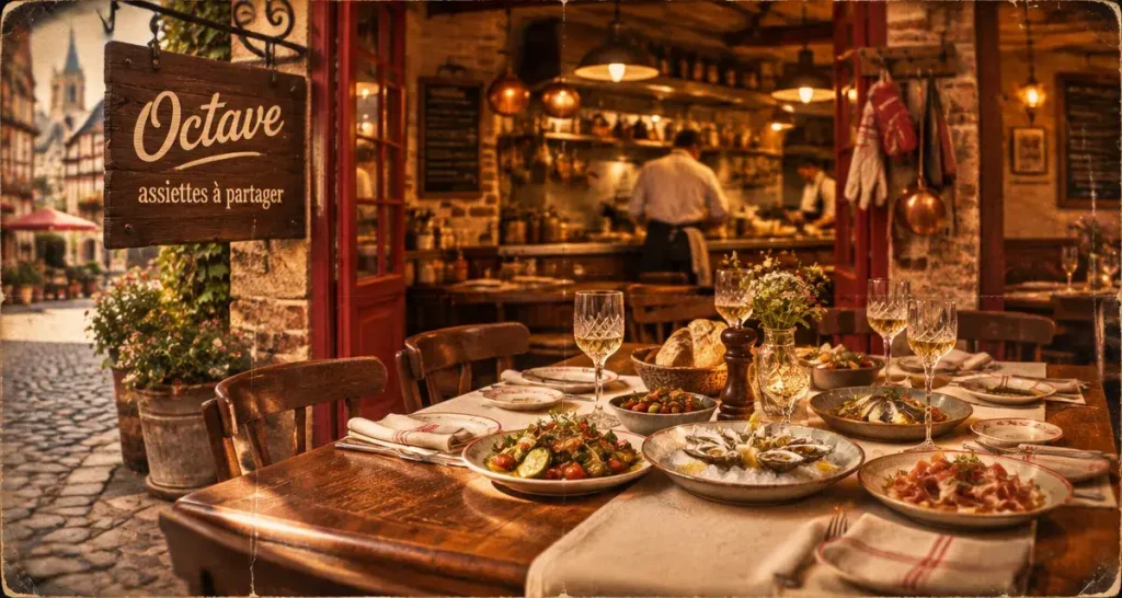 Restaurant Octave à Troyes : menu du midi à 23 € ou assiettes à partager le soir ?