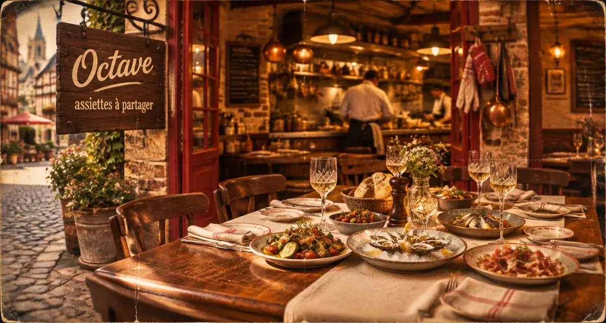 Restaurant Octave Troyes : assiettes à partager, menu du midi